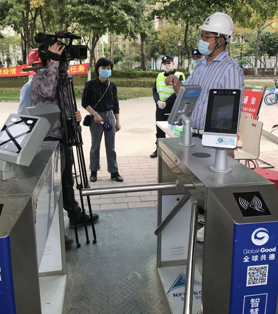 桂城电视台实地探访全球共德复工防疫典范项目保利良溪花园项目